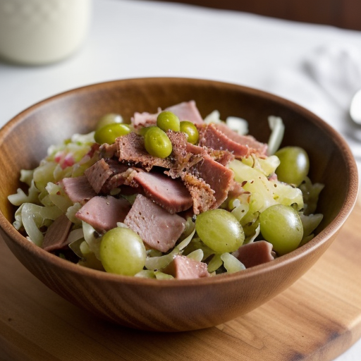 Sauerkrautsalat Mit Schinken (Sauerkraut Salad With Ham recipe image