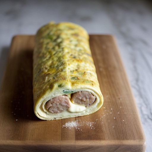 Sausage Apple Omelet Roll recipe image