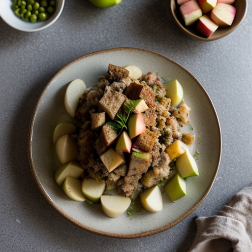 Sausage Apple Stuffing for Roast Turkey recipe image