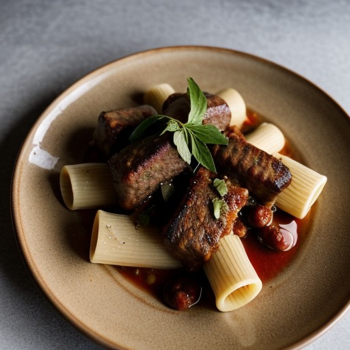 Sausage, Beef, and Ribs With Rigatoni recipe image