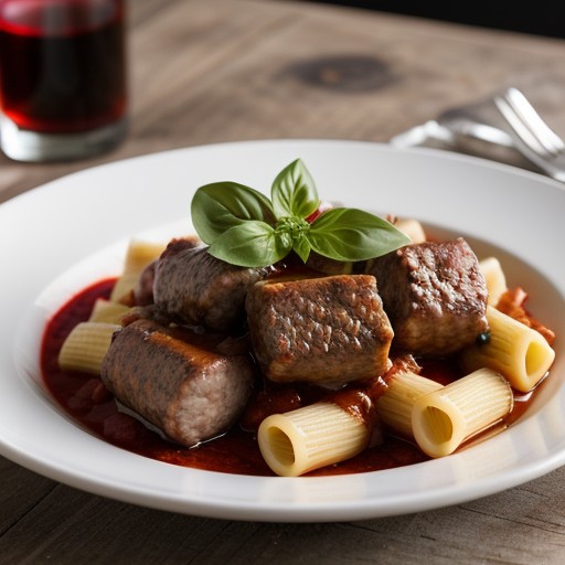 Sausage, Beef, and Ribs With Rigatoni recipe image