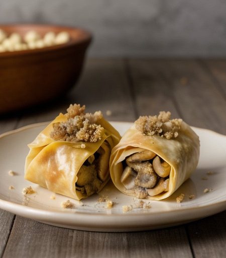 Sausage & Mushroom Phyllo Twists recipe image