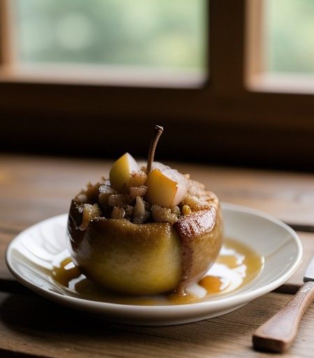 Sausage-Stuffed Baked Apples recipe image