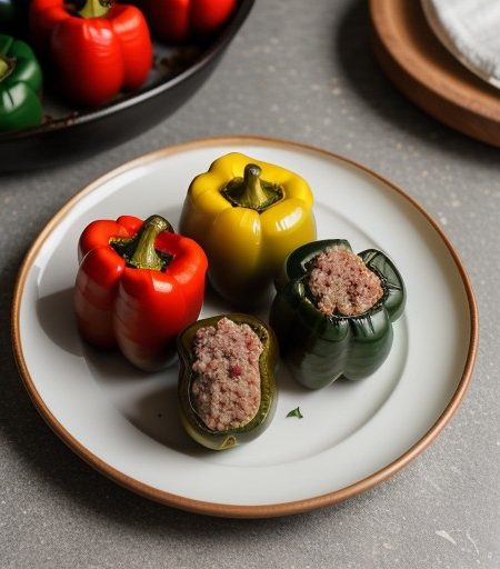 Sausage Stuffed Bell Peppers recipe image