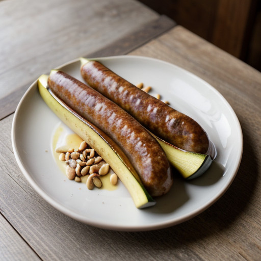 Sausage-Stuffed Zucchini recipe image