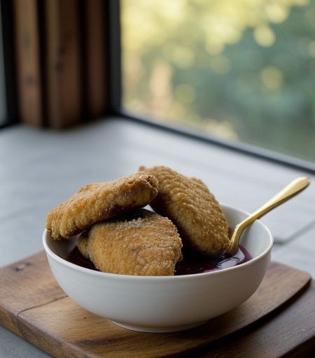 Saut 82 Ed Chicken With Blueberry Vinegar Sauce recipe image