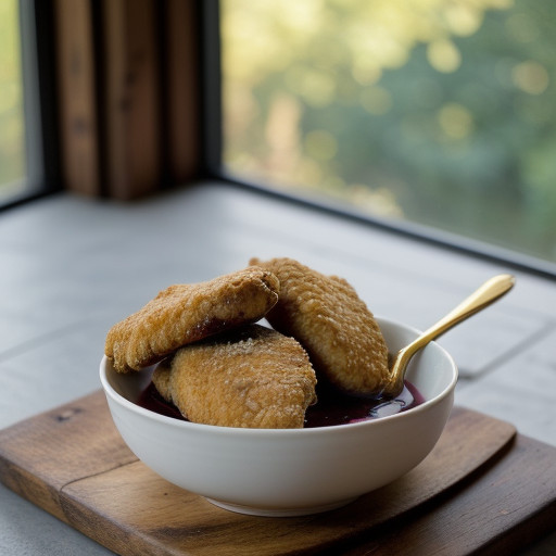 Saut 82 Ed Chicken With Blueberry Vinegar Sauce recipe image