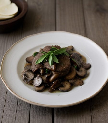 Saute Chicken Livers With Onions & Mushrooms recipe image