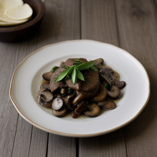 Saute Chicken Livers With Onions & Mushrooms recipe image