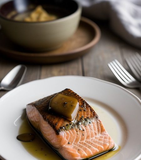 Sauted Salmon Steaks recipe image