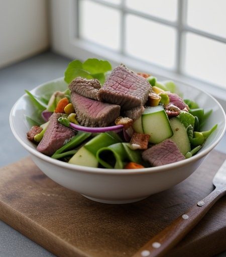 Sauteed Beef Salad recipe image