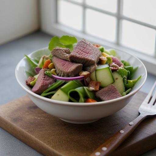 Sauteed Beef Salad recipe image