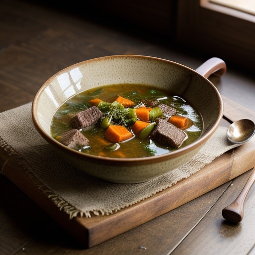 Sauteed Beef Soup recipe image