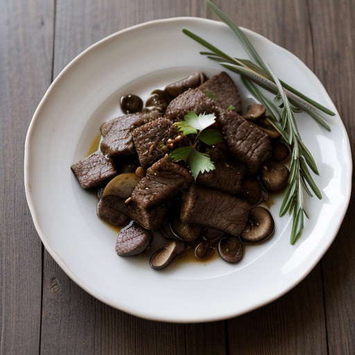 Sauteed Beef Tips With Shiitakes recipe image