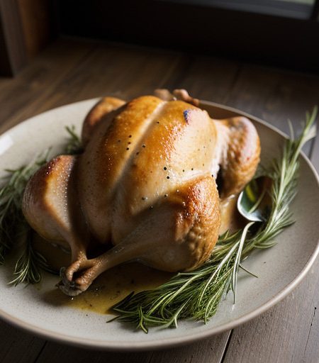 Sauteed Breast of Cornish Game Hen W/ Herb Sa recipe image