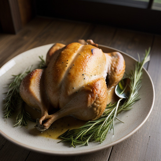Sauteed Breast of Cornish Game Hen W/ Herb Sa recipe image