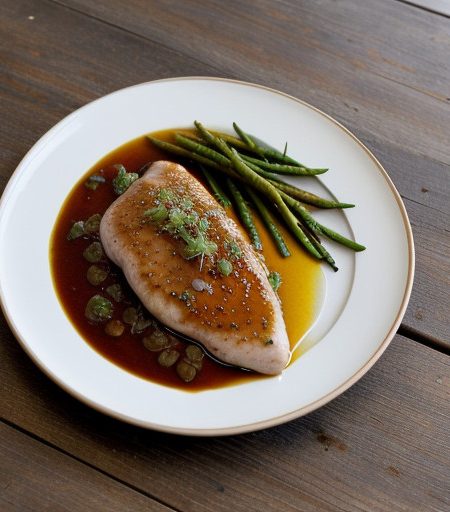 Sauteed Chicken Breast With Clover Honey and Chili recipe image