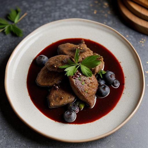 Sauteed Chicken Livers With Blueberry Vinegar recipe image