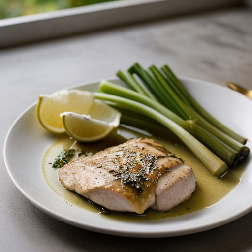 Sauteed Chicken With Gewurtztraminer~ Leeks~ recipe image