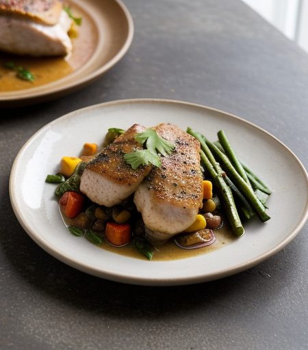 Sauteed Chicken With Sauteed Chicken Provencale Variation recipe image