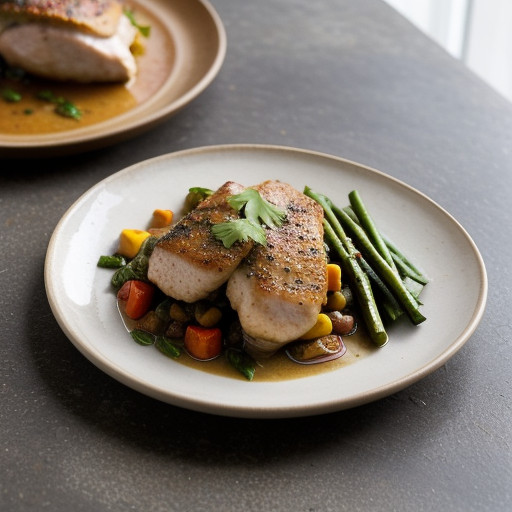 Sauteed Chicken With Sauteed Chicken Provencale Variation recipe image