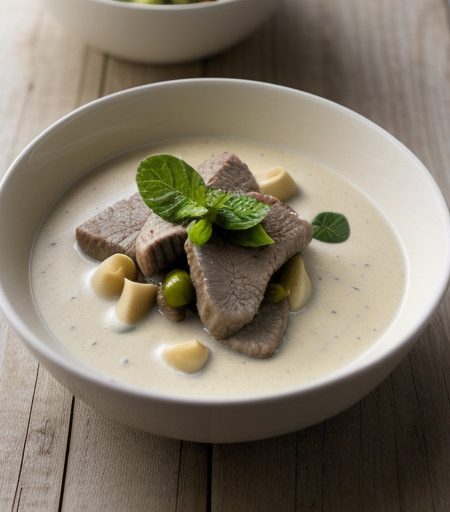 Sauteed Cubed Veal in Cream Sauce recipe image