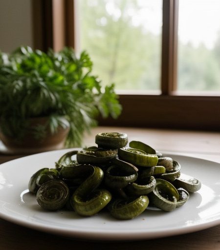 Sauteed Fiddleheads With Fresh Herbs recipe image