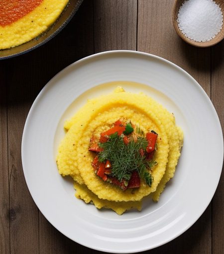 Sauteed Garlic~ Red Peppers~ Etc Polenta recipe image