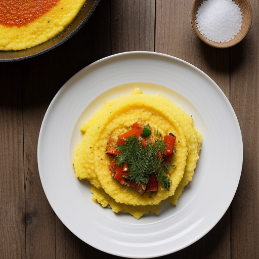 Sauteed Garlic~ Red Peppers~ Etc Polenta recipe image