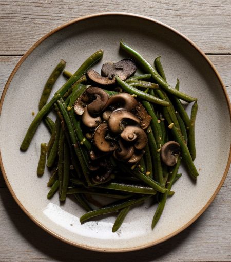Sauteed Green Beans and Mushrooms recipe image
