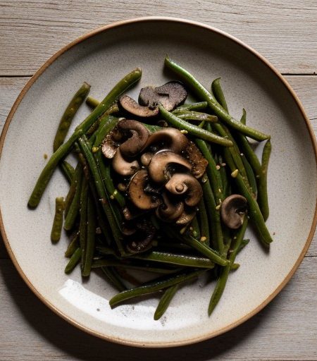 Sauteed Green Beans and Mushrooms recipe image