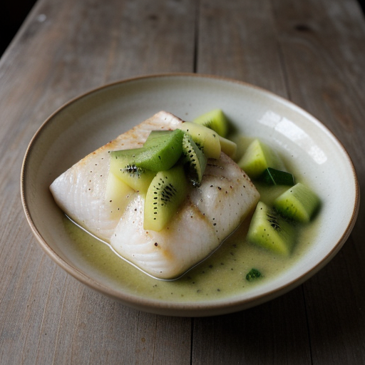 Sauteed Halibut With Kiwi Chardonnay Sauce recipe image