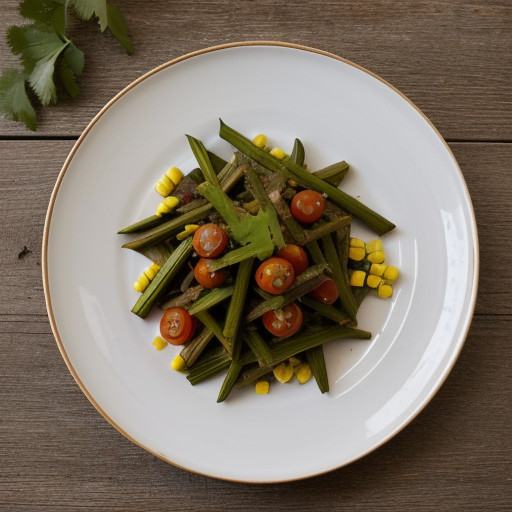 Sauteed Okra~ Tomatoes & Corn recipe image