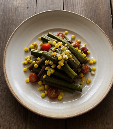 Sauteed Okra, Tomatoes and Corn recipe image