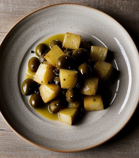 Sauteed Potatoes With Garlic & Olives recipe image