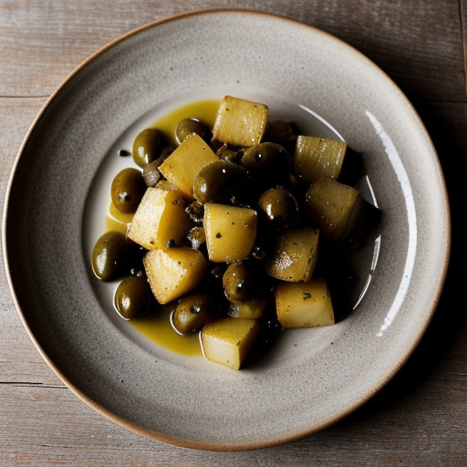 Sauteed Potatoes With Garlic & Olives recipe image