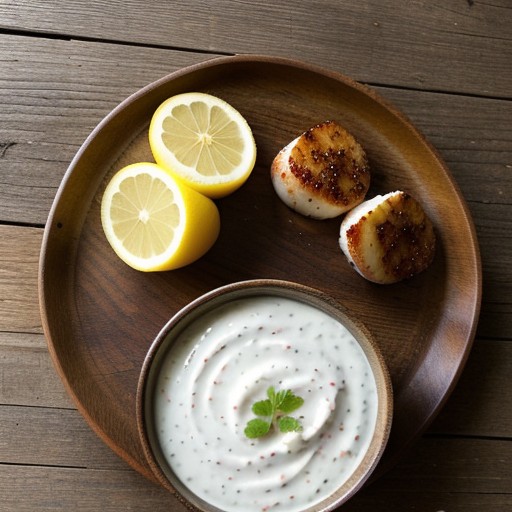 Sauteed Scallops on Red Pepper Sauce recipe image