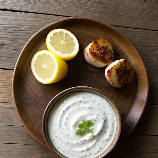 Sauteed Scallops on Red Pepper Sauce recipe image