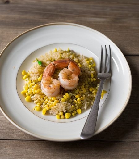 Sauteed Shrimp & Rice With Fresh Corn recipe image