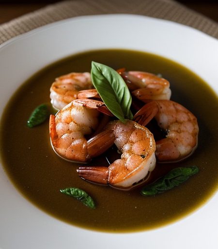 Sauteed Shrimp With Tomato-Basil Vinaigrette recipe image