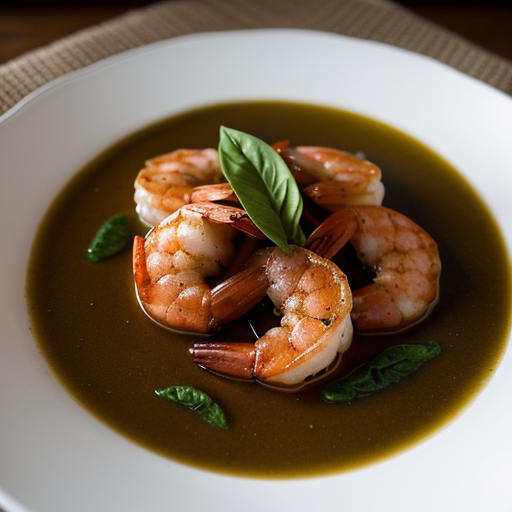 Sauteed Shrimp With Tomato-Basil Vinaigrette recipe image