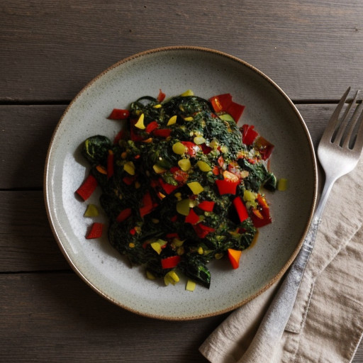 Sauteed Spinach & Red Peppers recipe image