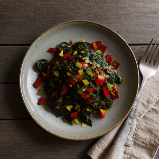 Sauteed Spinach & Red Peppers recipe image