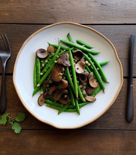 Sauteed Sugar Snap Peas & Shiitakes recipe image