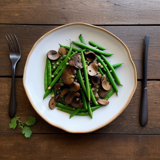 Sauteed Sugar Snap Peas & Shiitakes recipe image