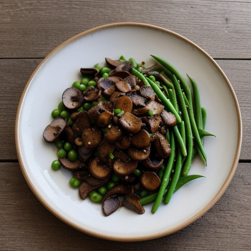 Sauteed Sugar Snap Peas & Shiitakes recipe image
