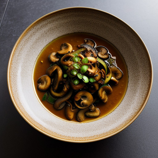 Sauteed Zucchini & Mushrooms in Spicy Sauce recipe image