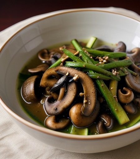 Sauteed Zucchini and Mushrooms in Spicy Sauce recipe image