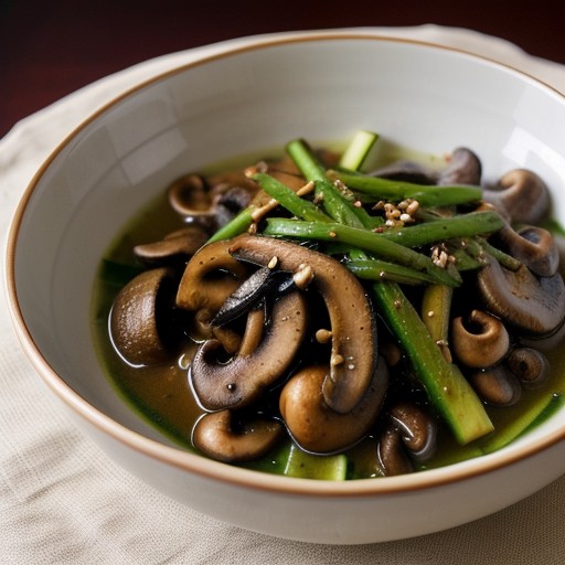Sauteed Zucchini and Mushrooms in Spicy Sauce recipe image