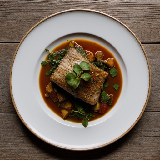 Sautied Perch With Peperonata & Watercress recipe image